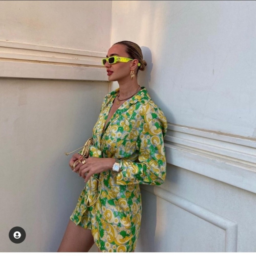 ZARA PRINTED DRESS WITH MATCHING HEADBAND